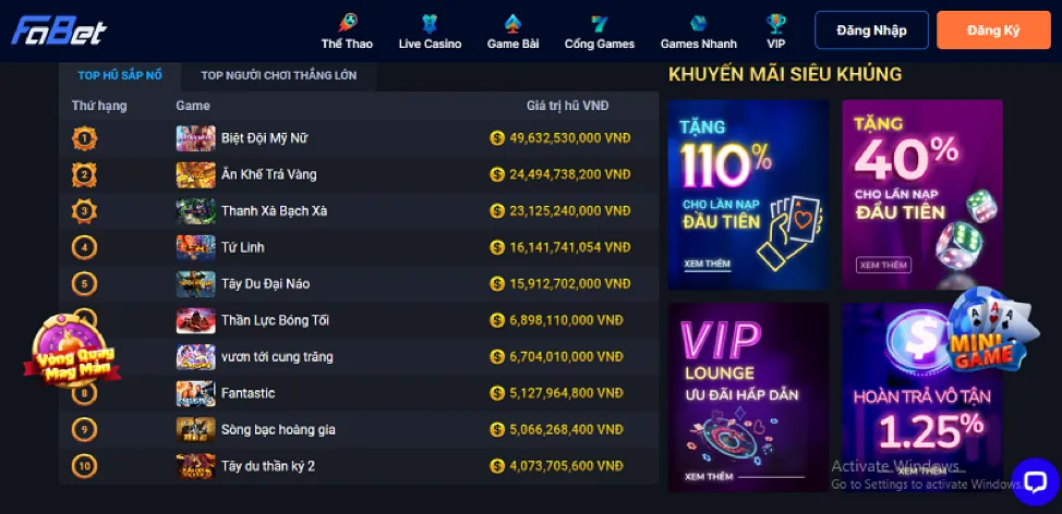 Khuyến mãi cá cược thể thao